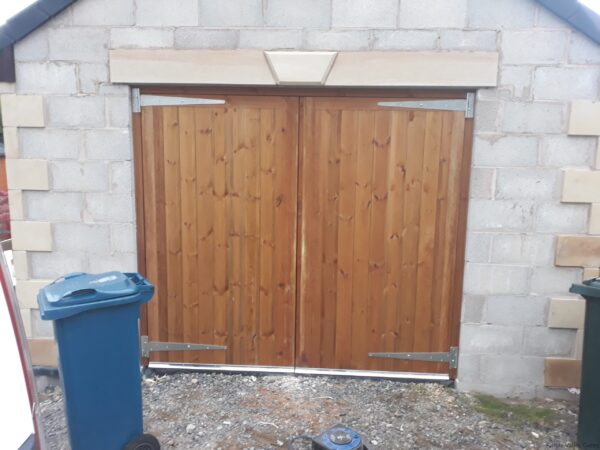 Softwood Garage Door Treated Brown