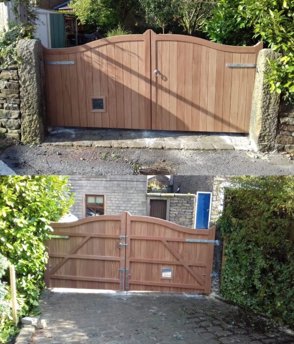 Meadow Style with dog viewing panel (Hardwood)